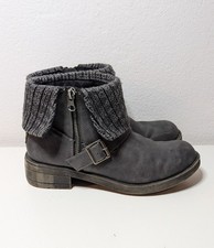 Rocket Dog Damen Stieletten Stiefel Biker Boots Grau Gr. 38,5