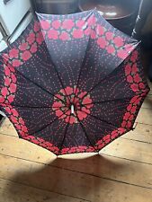 Antik Flanierschirm Regenschirm Sonnenschirm  floral