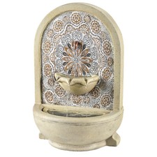 Brunnen rund Wandbrunnen Standbrunnen Außentrafo natur Zierbrunnen H: 54cm