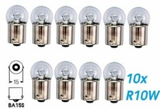 10x R10W BA15S 12V 10W KFZ Glühlampe Birne Beleuchtung Auto Lampe Glas Techline