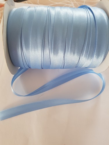 Schrägband satin hellblau - schrägband,