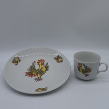 Kinderteller und Tasse Kahla Hahn DDR