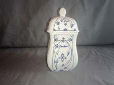 Julius Lange Porzellan Indisch Blau Strohblume Saks blau Vorratsdose Zucker