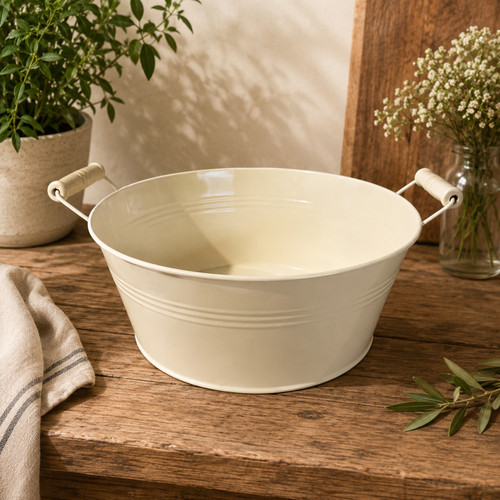 Zinkwanne cream mit lackierten