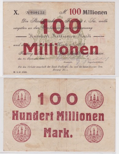 100 millionen mark banknote - 100,