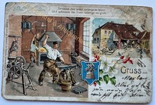 AK Motiv Beruf Schmied Schmiede Amboss Litho 1903