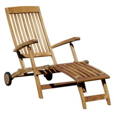 ECHT TEAK STEAMER DECKCHAIR