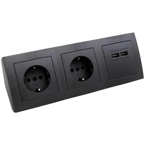 Steckdosenblock 2fach mit - , 2x