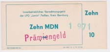 10 MDN Banknote DDR LPG Geld