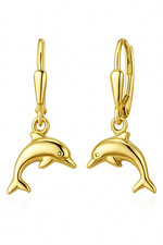 Kinderohrhänger Delfin Gold