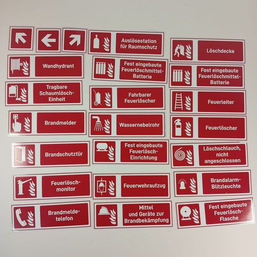 Brandschutzzeichen aufkleber - brandschutzzeichen,