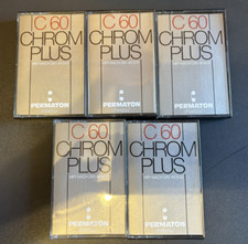 6 MC KASSETTEN PERMATON C60 CHROM PLUS BESCHRIFTET COMPACT KASSETTE