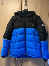 C+A Ski  Winter Jacke Parka mit Kapuze Blau Schwarz - Wie NEU !!!  
