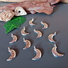 10 Mond Moon 3D Charms  Kettenanhänger Schmuckherstellung DIY (10)