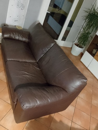 Leder couch sofa braun - leder,