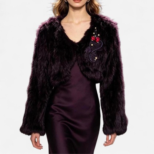 Kaninchenfelljacke damen lila - damen,
