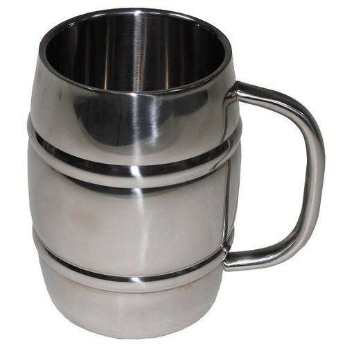 Krug fass edelstahl becher - edelstahl,