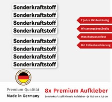 Aufkleber Sonderkraftstoff