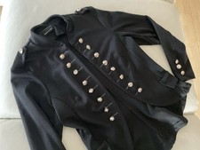 Jersey Blazer Military Look 34 36 Schwarz