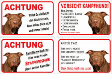 Schild Achtung American Staffordshire Terrier Größe 15x20 bis 60x40cm Warnschild