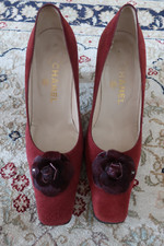 Chanel Ballerinas Pumps Gr:35,5 Leder Fellschuhe Schön Vintage