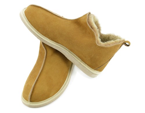 Lammfell leder mokassin - leder,