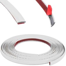 Zierleiste 10mm x 5m | Grau Weiß | flexibel selbstklebend | Kontur Leiste 