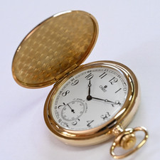 Christ Savonette Taschenuhr Unitas 6498-1 goldene  Swiss Made 50,5mm