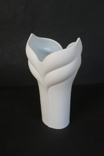 Porzellanvase,reinweiß,Rosent