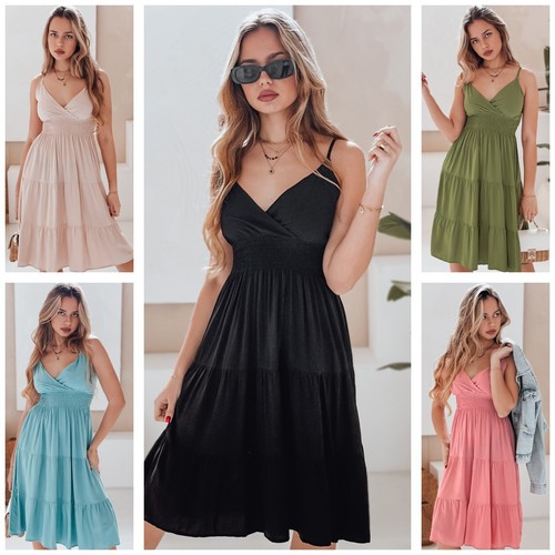 Damen midikleid sommerkleid - midikleid,
