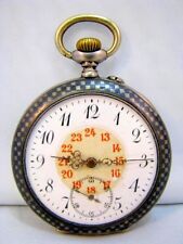NIEL HF Herren Taschenuhr Frackuhr Savonette Silber 800 Regula Tula um 1910