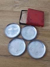 4 kleine Zinnteller - Antik -