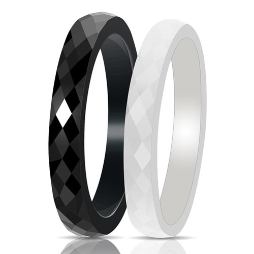 Keramik ring facetiert prism - ring,