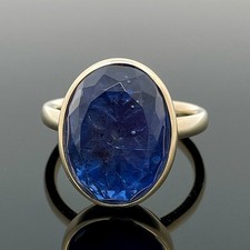 RING GR.18 (56) AUS 375/-GG MIT TANSANIT/BERGKRISTALL-DUBLETTE BEH. SCHMUCKJAGD