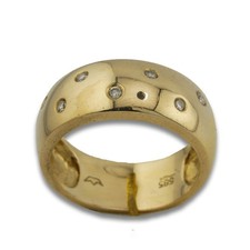 Diamant Gold Ring 585 14 Kt Gelbgold 0,15 Ct Goldring Damen Elegant Wert 1200,-