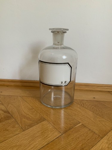 Antike sehr große - antike, glasflasche
