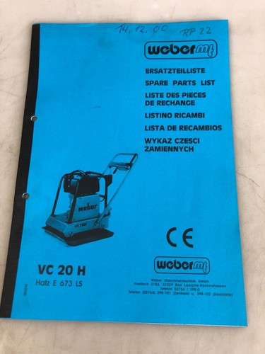 Weber ersatzteilliste rüttler - weber,