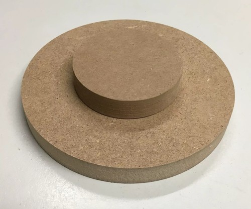 Mdf runde platte - (roh,
