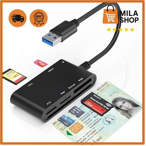 Usb sim kartenleser - usb, 7-in-1