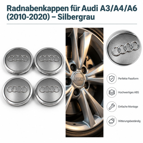 Felgendeckel grau für audi - grau,