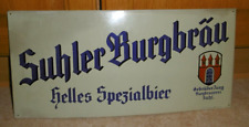 altes Blechschild Werbeschild Suhler Burgbräu Spezialbier - kein Emailschild