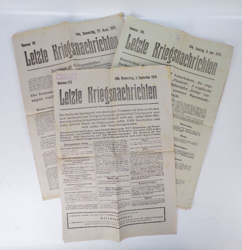 Letzte kriegsnachrichten 1915 - letzte,