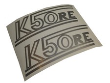 Hercules K50 RE Seitendeckel Sticker Schriftzug Dekor Aufkleber Bj. 1973 Silber