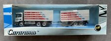 Cararama 1/87 Scania Silber Tandem mit 2 Container LKW Modell Auto