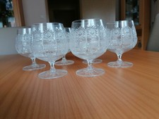 Bohemia Kristall 6 Cognacschwenker PARISER SCHLIFF--NEU--