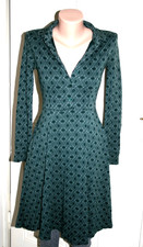 HESSNATUR langarm Kleid grün Baumwolle Modal wenig getragen in Gr.  34/36