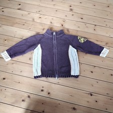 Strickjacke auberginefarben Gelb beige Sanetta Gr. 98