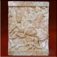 Relief Wandrelief 3D Wandbild Reiter Bild Griechischer Marmor Optik Kunstharz