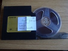 Scotch Tonbandspule 18 cm mit Scotch Band und Scotch 3M Archivbox  40