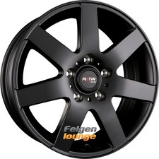 4x PLATIN P 04 Matt Black 7x16